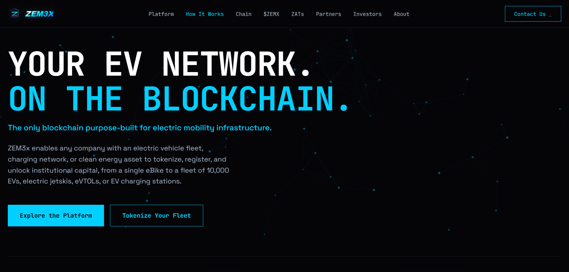 ZEM3X EV network platform
